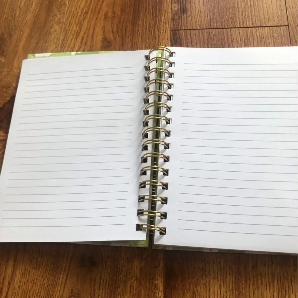 Blessed Green floral lined notebook